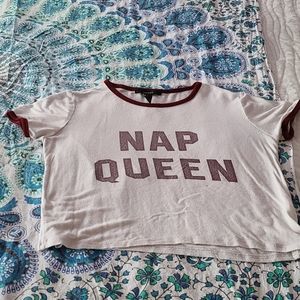 Cropped nap queen t-shirt